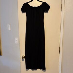 Fashion Nova Black Off-Shoulder Maxi Dress